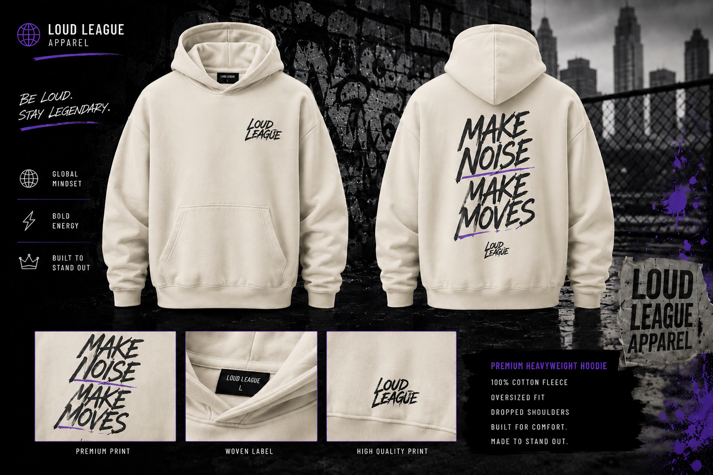 Loud League- Make Noise Hoodie