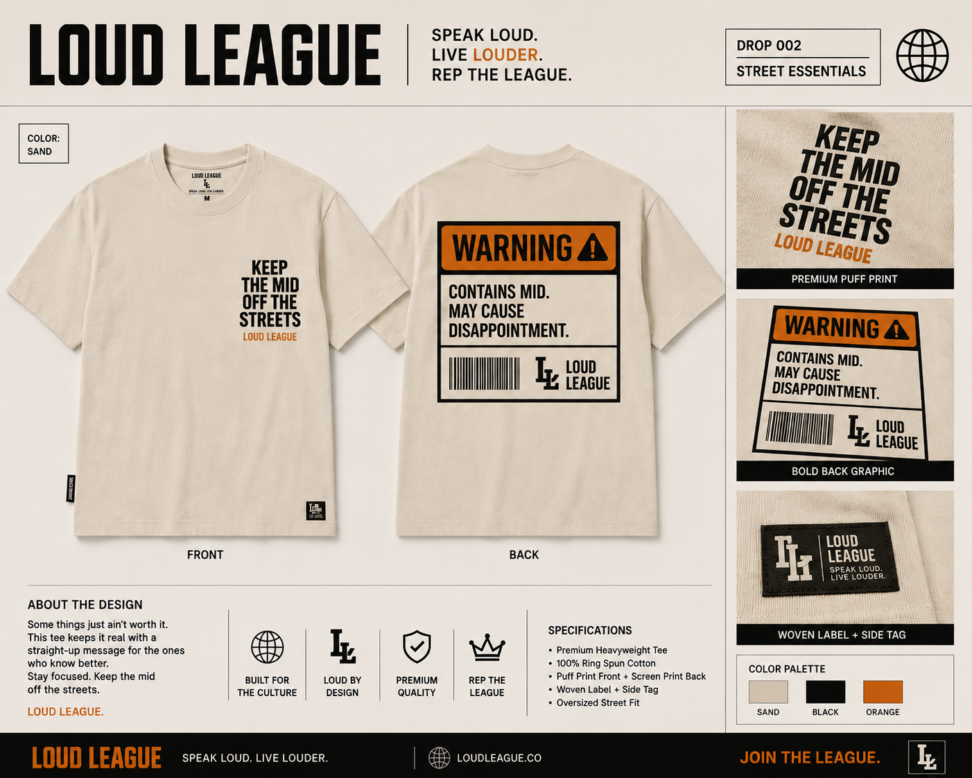 Keep The Mid Off The Streets Warning T-shirt