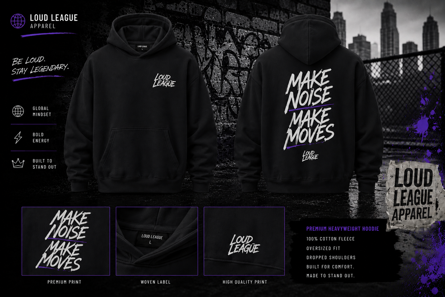 Loud League- Make Noise Hoodie