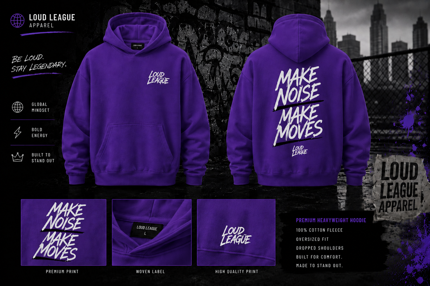 Loud League- Make Noise Hoodie